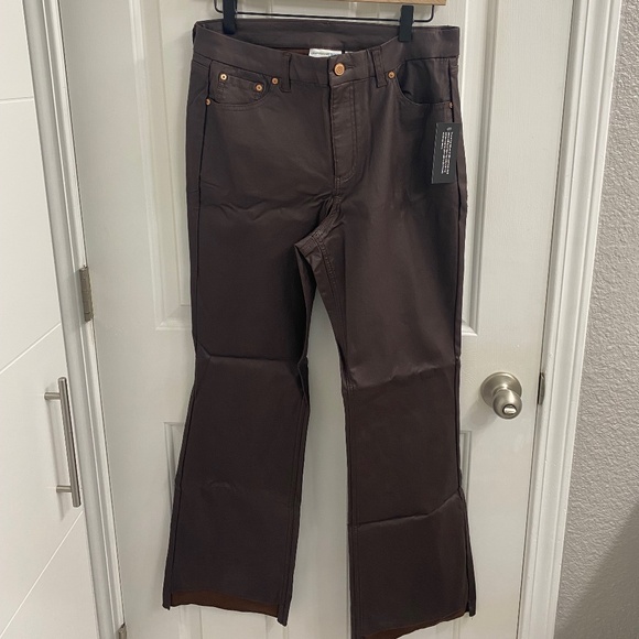 Denim & Co Canyon Retreat size 12 brown mocha pants new in bag - Picture 1 of 7